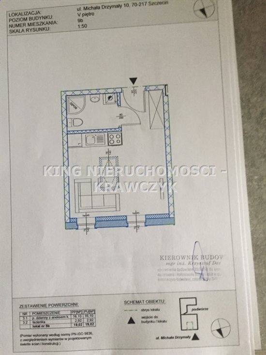 Kawalerka na sprzedaż Szczecin, Centrum 19m2 Foto 4