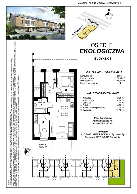 Mieszkanie trzypokojowe na sprzedaż Rzeszów, Staromieście, Ekologiczna 52m2 Foto 6