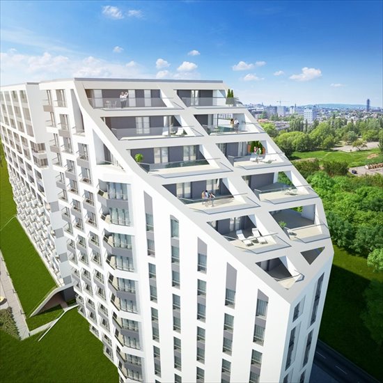 Nowe mieszkanie trzypokojowe Mogilska Tower 2 Kraków, Śródmieście, Łaszkiewicza 63m2 Foto 5