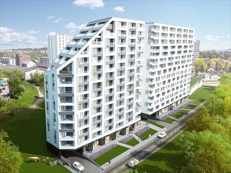 Nowe mieszkanie trzypokojowe Mogilska Tower 2 Kraków, Śródmieście, Łaszkiewicza 63m2 Foto 4