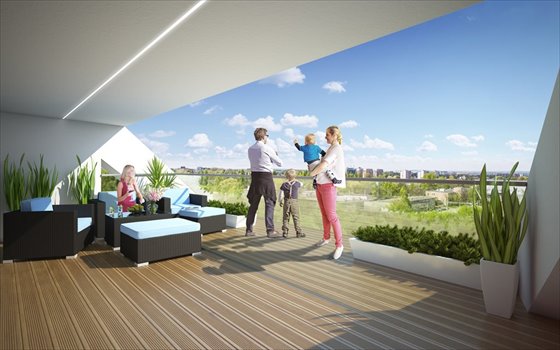 Nowe mieszkanie trzypokojowe Mogilska Tower 2 Kraków, Śródmieście, Łaszkiewicza 63m2 Foto 2