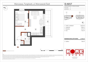 rzut mieszkanie na sprzedaż 37m2 mieszkanie Warszawa, Targówek, ul. Warszawski Świt 12