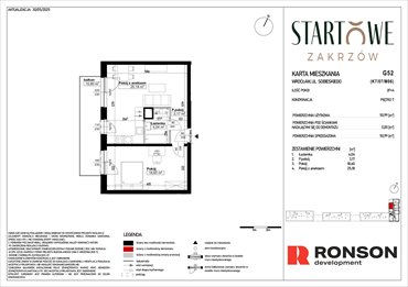 rzut mieszkanie na sprzedaż 51m2 mieszkanie Wrocław, Psie Pole, Zatorska, róg Sobieskiego