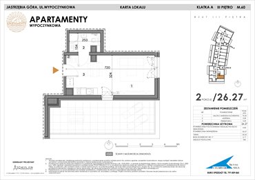 rzut mieszkanie na sprzedaż 26m2 mieszkanie Jastrzębia Góra, Wypoczynkowa