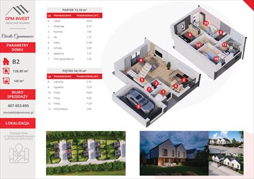 rzut dom na sprzedaż 127m2 dom Podolszyn Nowy, ul. Krokusowa/Cynamonowa