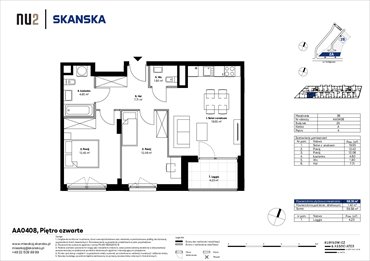 rzut mieszkanie na sprzedaż 58m2 mieszkanie Warszawa, Wola, Kolejowa