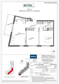 rzut mieszkanie na sprzedaż 63m2 mieszkanie Warszawa, Mokotów, Antoniewska 3B