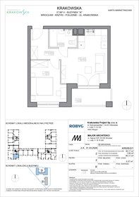 rzut mieszkanie na sprzedaż 39m2 mieszkanie Wrocław, Krzyki, Krakowska 112