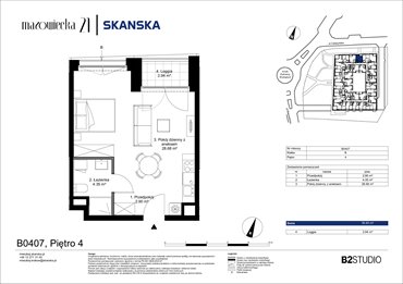 rzut mieszkanie na sprzedaż 36m2 mieszkanie Kraków, Krowodrza, ul. Mazowiecka 21