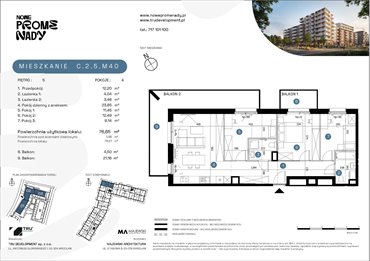 rzut mieszkanie na sprzedaż 77m2 mieszkanie Wrocław, Kleczków, ul. Czochralskiego/ Miłosza
