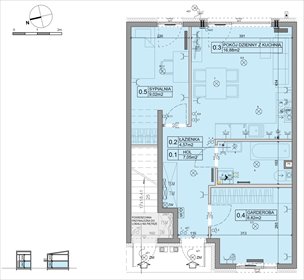 rzut mieszkanie na sprzedaż 46m2 mieszkanie Marki, Stawowa