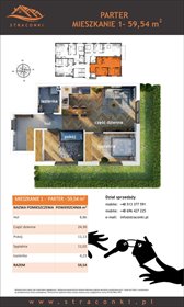 rzut mieszkanie na sprzedaż 60m2 mieszkanie Bielsko-Biała, Straconki, Straconki 59