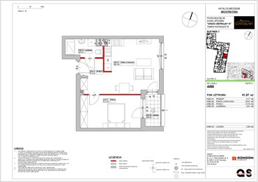 rzut mieszkanie na sprzedaż 42m2 mieszkanie Warszawa, Ursus, ul. Gierdziejewskiego 23