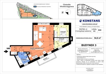 rzut mieszkanie na sprzedaż 55m2 mieszkanie Sulejówek, Wodociągowa 1, 1A, 1B