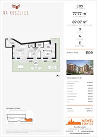 rzut mieszkanie na sprzedaż 78m2 mieszkanie Katowice, Słoneczna 1