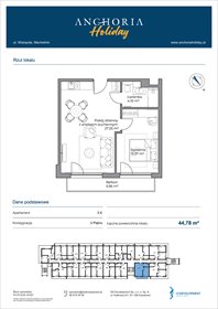 rzut mieszkanie na sprzedaż 45m2 mieszkanie Mechelinki, Wielopole 36-38