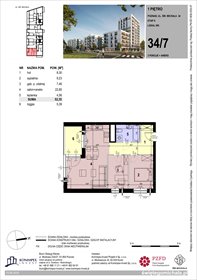 rzut mieszkanie na sprzedaż 52m2 mieszkanie Poznań, Komandoria, Świętego Michała 36