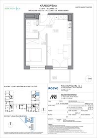 rzut mieszkanie na sprzedaż 38m2 mieszkanie Wrocław, Krzyki, Krakowska 112