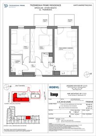 rzut mieszkanie na sprzedaż 60m2 mieszkanie Wrocław, Stare Miasto, Trzemeska