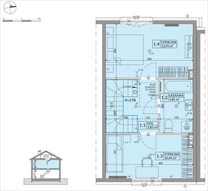 rzut dom na sprzedaż 68m2 dom Sulejówek, Szklarniowa