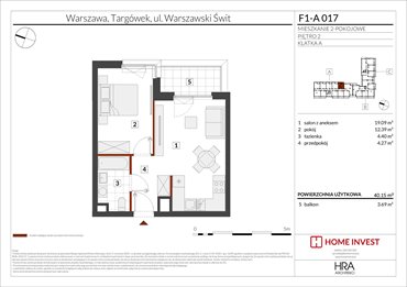 rzut mieszkanie na sprzedaż 40m2 mieszkanie Warszawa, ul. Warszawski Świt