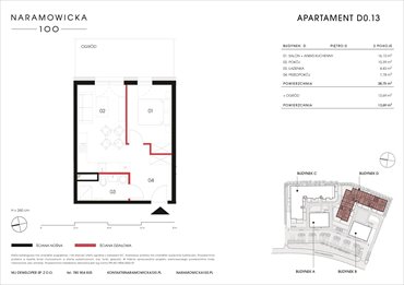 rzut mieszkanie na sprzedaż 39m2 mieszkanie Poznań, Winogrady, Naramowicka 100