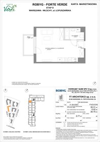 rzut mieszkanie na sprzedaż 30m2 mieszkanie Warszawa, Włochy, Łopuszańska 28