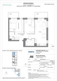 rzut mieszkanie na sprzedaż 76m2 mieszkanie Wrocław, Krzyki, Krakowska 112