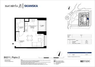 rzut mieszkanie na sprzedaż 28m2 mieszkanie Kraków, Krowodrza, ul. Mazowiecka 21