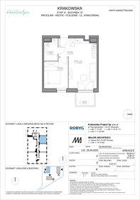 rzut mieszkanie na sprzedaż 37m2 mieszkanie Wrocław, Krzyki, Krakowska 112