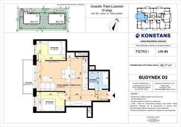 rzut mieszkanie na sprzedaż 49m2 mieszkanie Warszawa, Wawer, Trakt Lubelski 181 C i 181 D