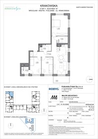 rzut mieszkanie na sprzedaż 86m2 mieszkanie Wrocław, Krzyki, Krakowska 112