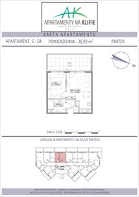 rzut mieszkanie na sprzedaż 37m2 mieszkanie Władysławowo, Żeromskiego 27
