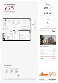 rzut mieszkanie na sprzedaż 41m2 mieszkanie Katowice, Mikusińskiego 25