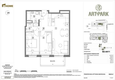 rzut mieszkanie na sprzedaż 59m2 mieszkanie Łódź, Polesie, Wołowa 4A