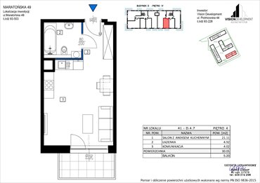 rzut mieszkanie na sprzedaż 30m2 mieszkanie Łódź, Retkinia, Maratońska 49C