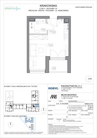 rzut mieszkanie na sprzedaż 28m2 mieszkanie Wrocław, Krzyki, Krakowska 112