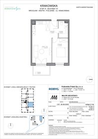 rzut mieszkanie na sprzedaż 44m2 mieszkanie Wrocław, Krzyki, Krakowska 112