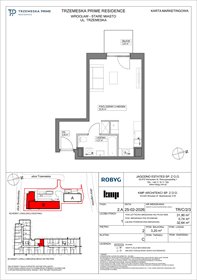 rzut mieszkanie na sprzedaż 32m2 mieszkanie Wrocław, Stare Miasto, Trzemeska