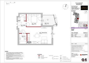 rzut mieszkanie na sprzedaż 45m2 mieszkanie Warszawa, Ursus, ul. Gierdziejewskiego 23