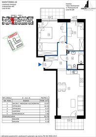 rzut mieszkanie na sprzedaż 63m2 mieszkanie Łódź, Retkinia, Maratońska 49C