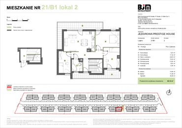 rzut mieszkanie na sprzedaż 85m2 mieszkanie Warszawa, Wawer, Jeziorowa