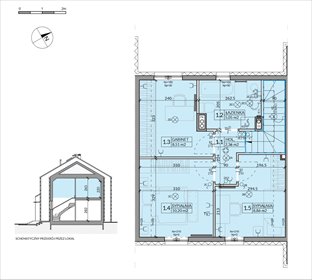 rzut dom na sprzedaż 77m2 dom Walendów, Brzozowa