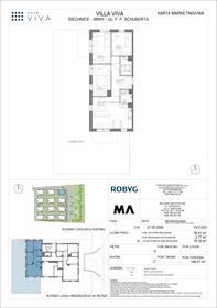 rzut mieszkanie na sprzedaż 76m2 mieszkanie Wrocław, Iwiny, ul. Franza Petera Schuberta
