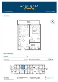 rzut mieszkanie na sprzedaż 38m2 mieszkanie Mechelinki, Wielopole 36-38