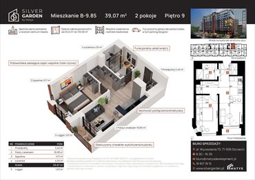 rzut mieszkanie na sprzedaż 39m2 mieszkanie Szczecin, Centrum, al. Wyzwolenia 70 / ul. Staszica 21