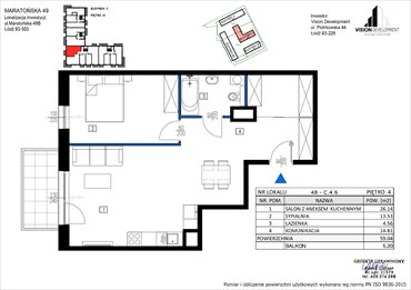 rzut mieszkanie na sprzedaż 59m2 mieszkanie Łódź, Retkinia, Maratońska 49C