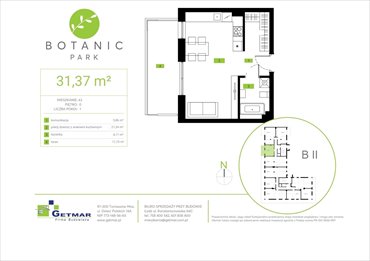 rzut mieszkanie na sprzedaż 31m2 mieszkanie Łódź, Polesie, Konstantynowska 64c