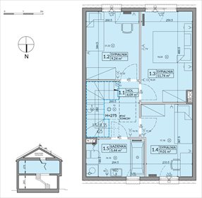 rzut dom na sprzedaż 85m2 dom Walendów, Brzozowa