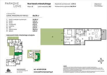 rzut mieszkanie na sprzedaż 65m2 mieszkanie Łódź, Bałuty-Doły, ul. Górnicza 12/14